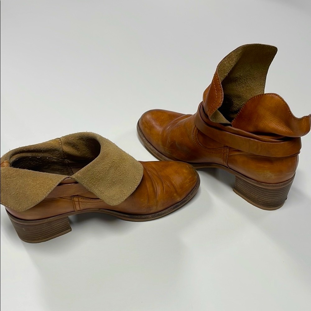 Women's Tan Leather Ankle Boots